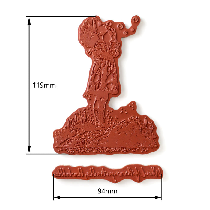 Bild 1 von Cosmic Shimmer Pre Cut Stamp - Gummistempel - Andy Skinner Blowing Bubbles