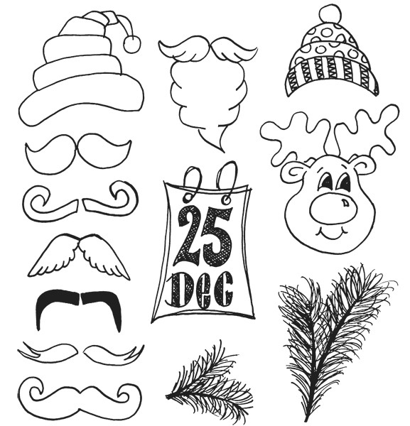 Bild 1 von Dylusions Gummistempel Christmas Accessories Stamps