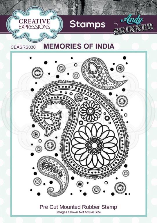 Bild 1 von CE Rubber Stamp by Andy Skinner Memories of India - Paisley