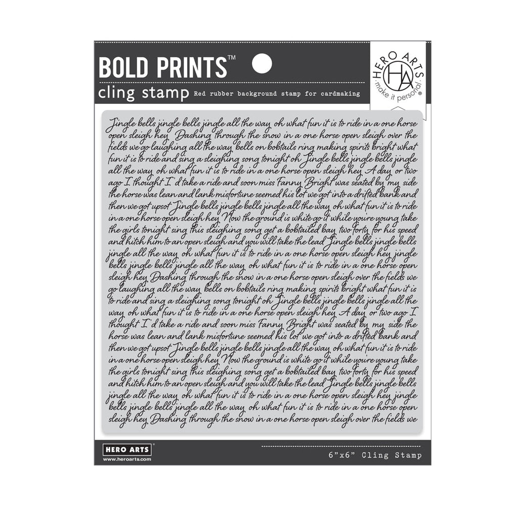 Bild 1 von Hero Arts Cling Stamp - Jingle Bells Script Bold Prints - Weihnachtslied