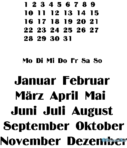 Bild 1 von StempelBar Stempelgummi Kalenderbeschriftung