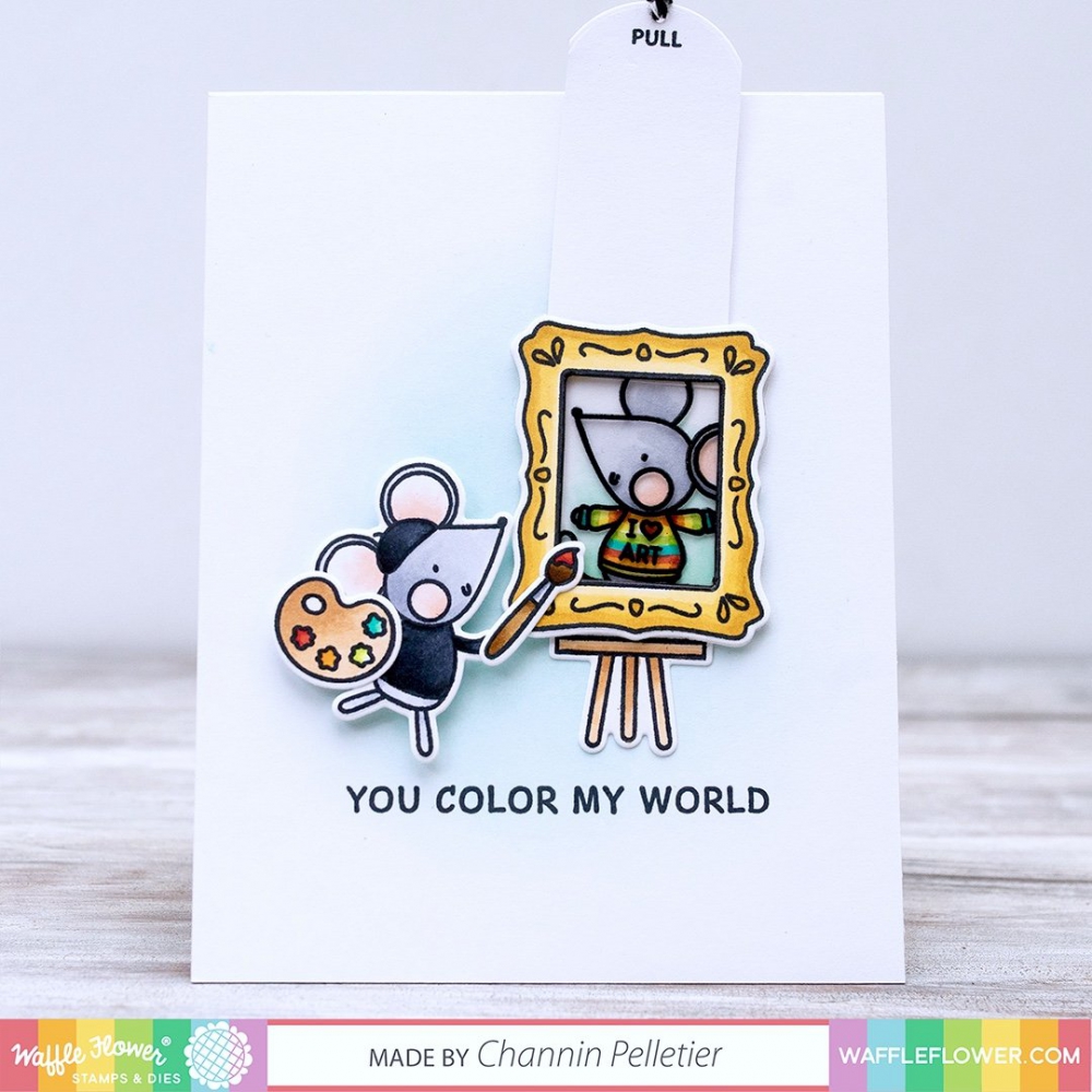 Bild 1 von Waffle Flower Little Artists Combo - Stempel und Stanzen Mäuse Künstler