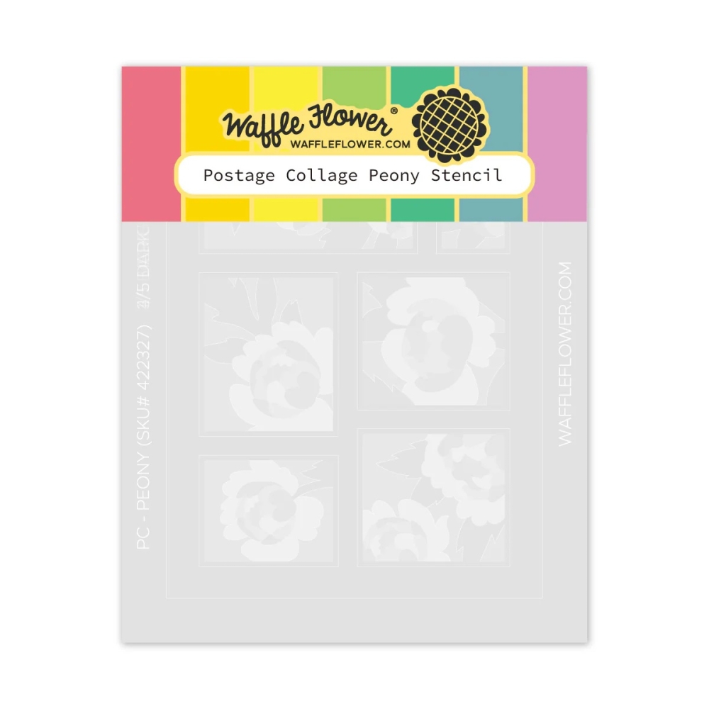 Bild 1 von Waffle Flower  Postage Collage Peony Stencil - Stencil-Set