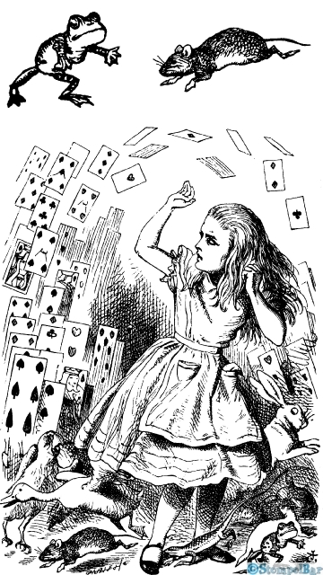 Bild 1 von StempelBar Stempelgummi Alice im Wunderland Alice und die Karten