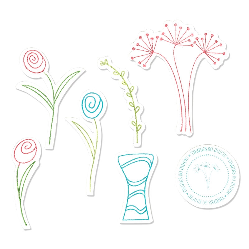 Bild 1 von Sizzix Stanz u. Stempel-Set Flowers & Vase