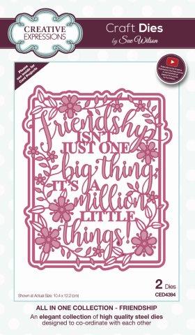 Bild 1 von Creative Expressions Craft Die Stanze - Sue Wilson All in One Friendship Craft