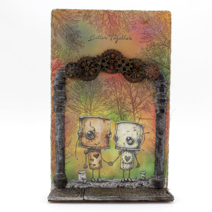 Bild 1 von Cosmic Shimmer Riveted Metal Plate Silicone Mould - Silikonform Metallplatte