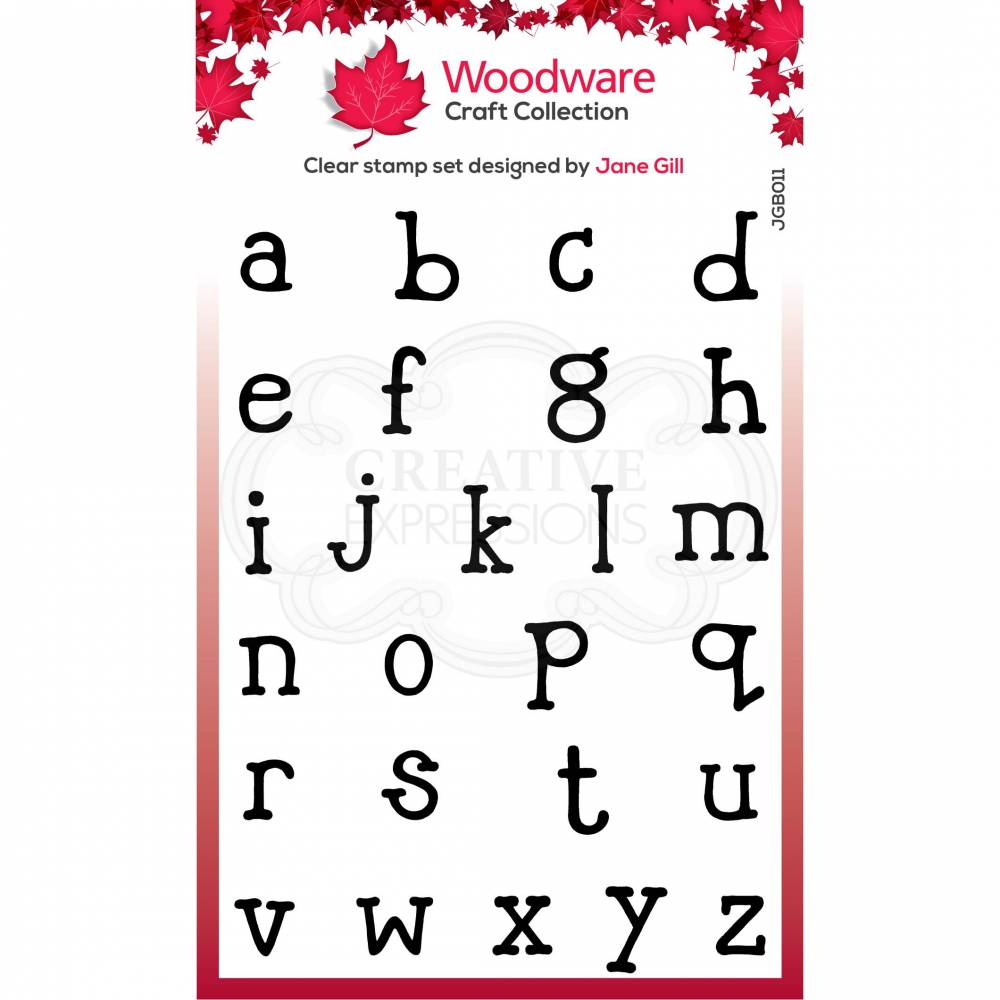 Bild 1 von Woodware Clear Singles Quirky Typewriter Alphabet Lowercase A5 Stamp - Alphabet