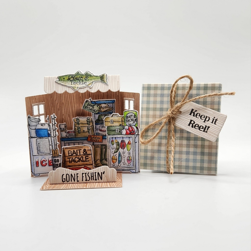 Bild 1 von Art Impressions Clear Stamps with dies Bait & Tackle MB - Stempelset inkl. Stanzen