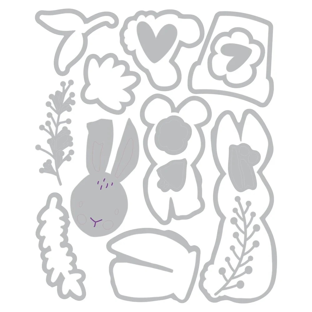 Bild 1 von Thinlits Die by Catherine Pooler Bunny Bits & Blooms #2 - Stanz-Set