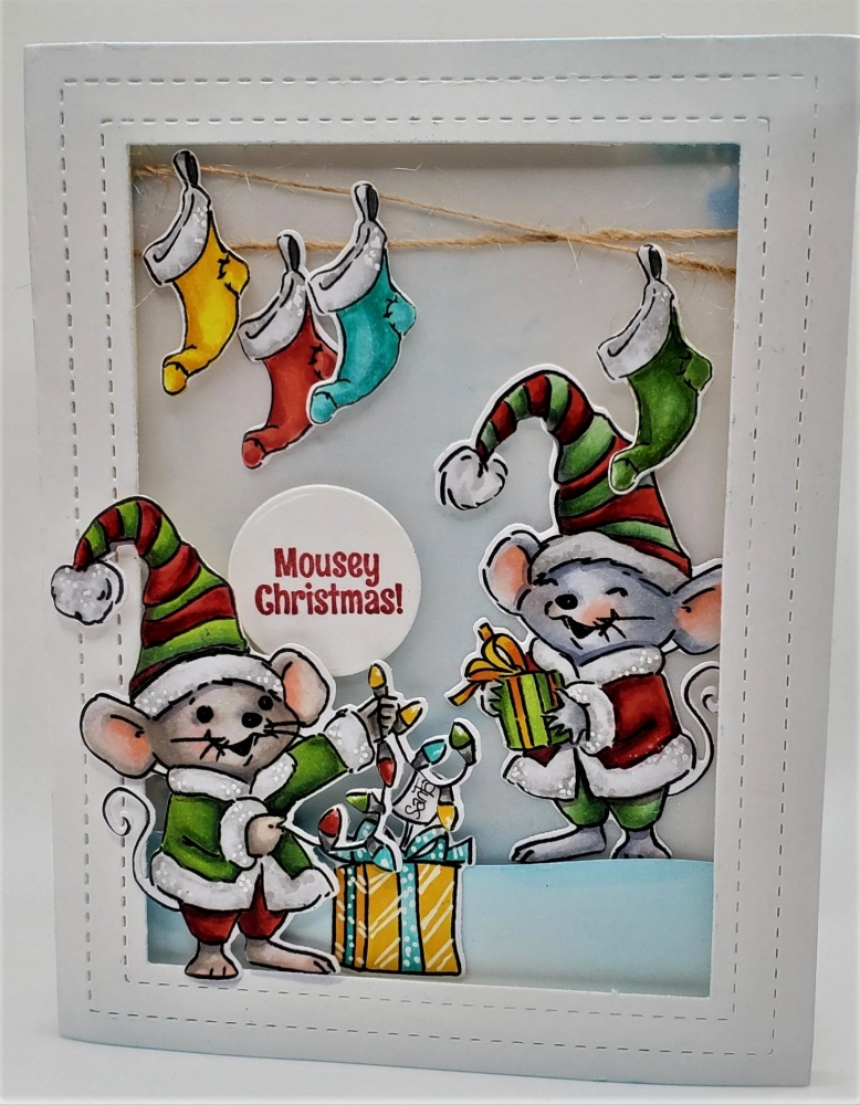 Bild 1 von Art Impressions Clear Stamps Mousey Christmas Set - Stempelset inkl. Stanzen