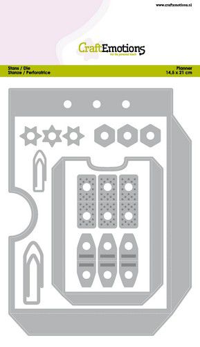 Bild 1 von CraftEmotions Die Planner Pocket A essentials 1 For card A5 - Stanzschablone
