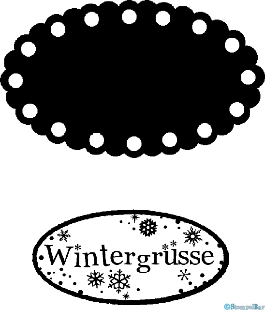 Bild 1 von StempelBar Stempelgummi Ovale Wintergrüße