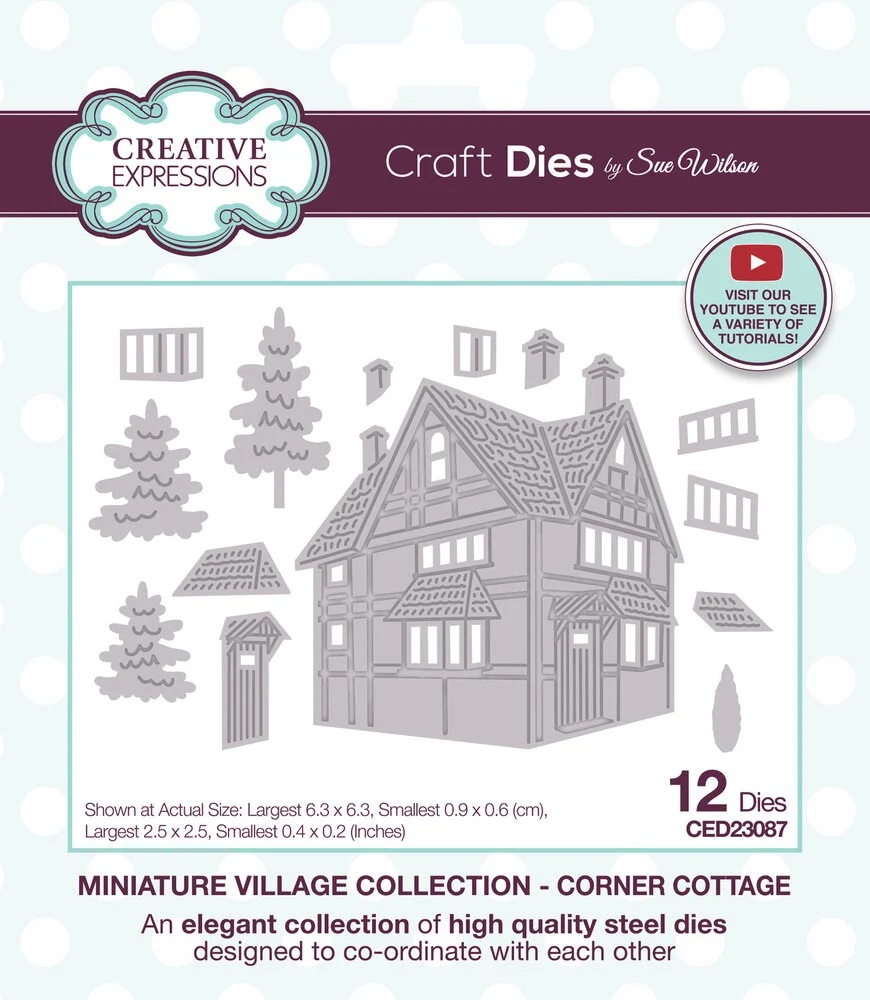 Bild 1 von Creative Expressions Sue Wilson Craft Dies Miniature Village Corner Cottage - Stanzen