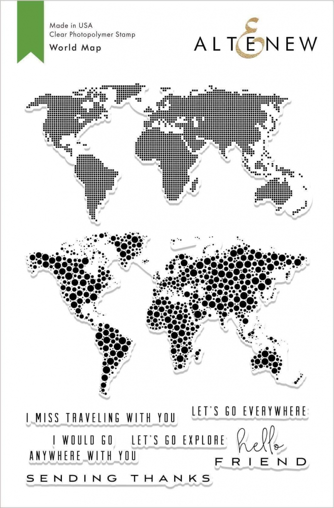Bild 1 von Altenew Clearstamp-Set World Map - Weltkarte