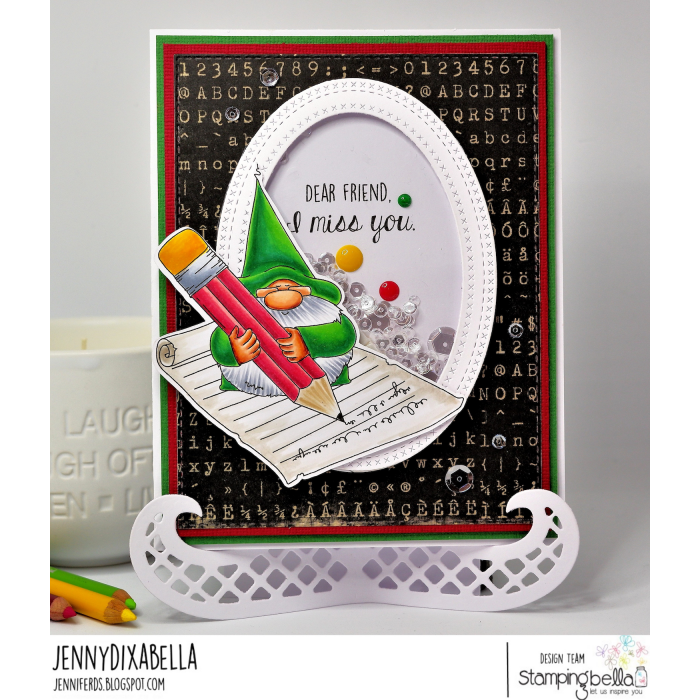 Bild 1 von Gummistempel Stamping Bella Cling Stamp THE GNOME AND THE LETTER RUBBER STAMP