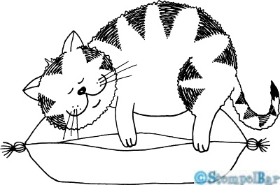 Bild 1 von StempelBar Stempelgummi Katze auf Kissen