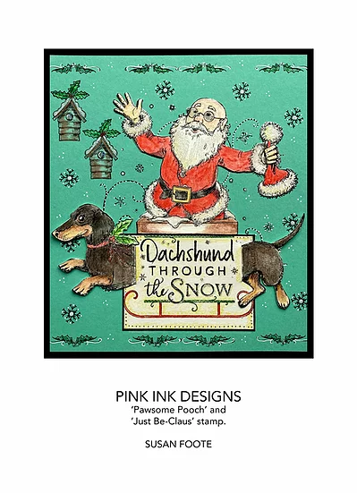 Bild 1 von Pink Ink Designs - Stempel  Pawsome Pooch - Weihnachten Hunde
