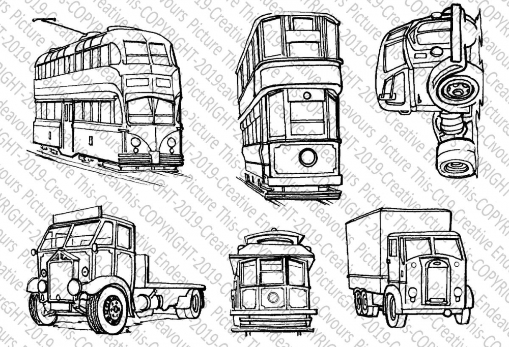Bild 1 von Picture This Stamps - Stempel Trucks'n'Trams