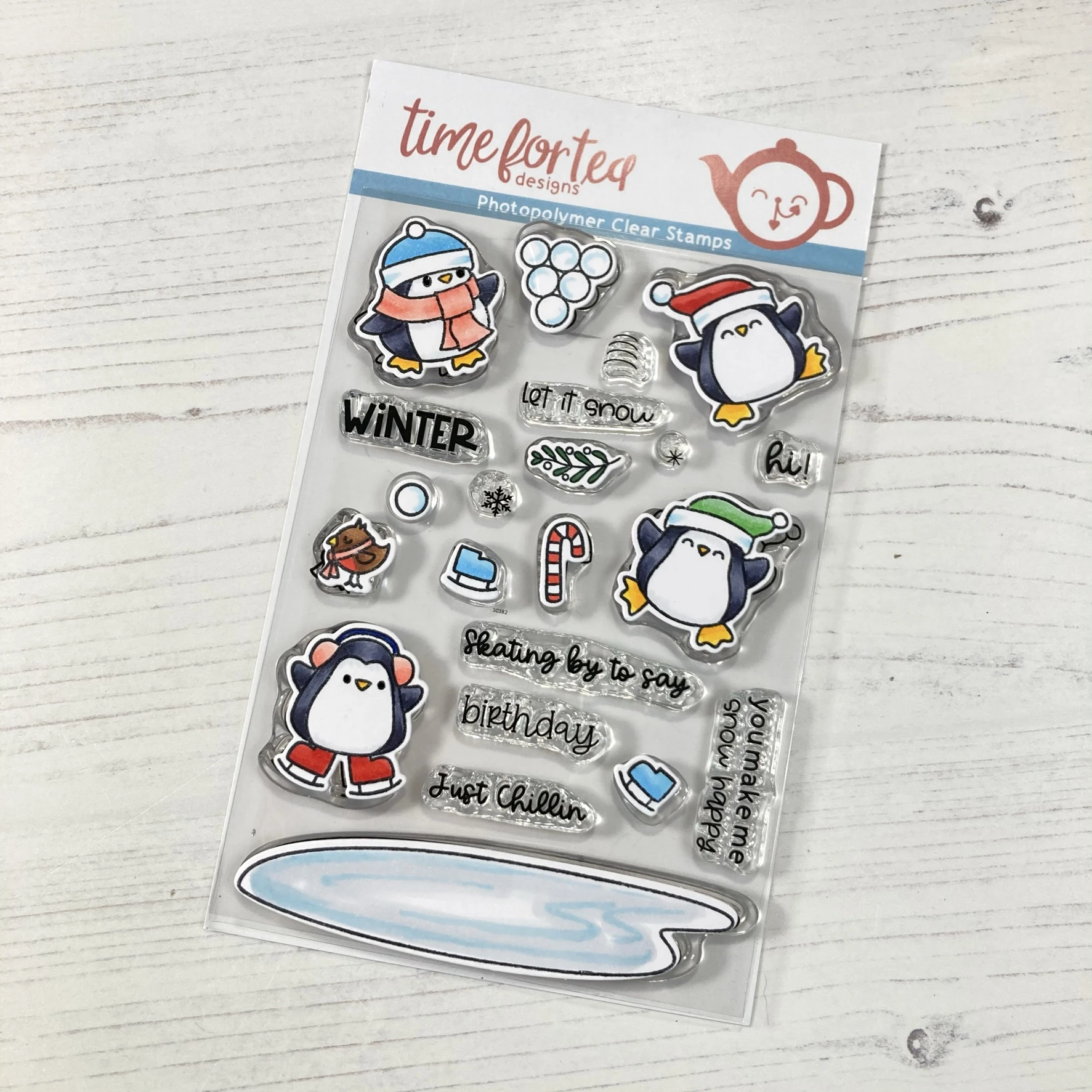 Bild 1 von time for tea designs - Clear Stamp Set - Skating By Penguins