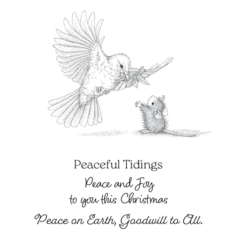 Bild 1 von Spellbinders Sending Peace Cling Rubber Stamp Set - House Mouse Stempelgummi