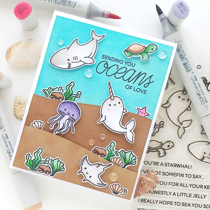 Bild 1 von Heffy Doodle Die  - Oceans of Love - Stanzen Ozean Liebe