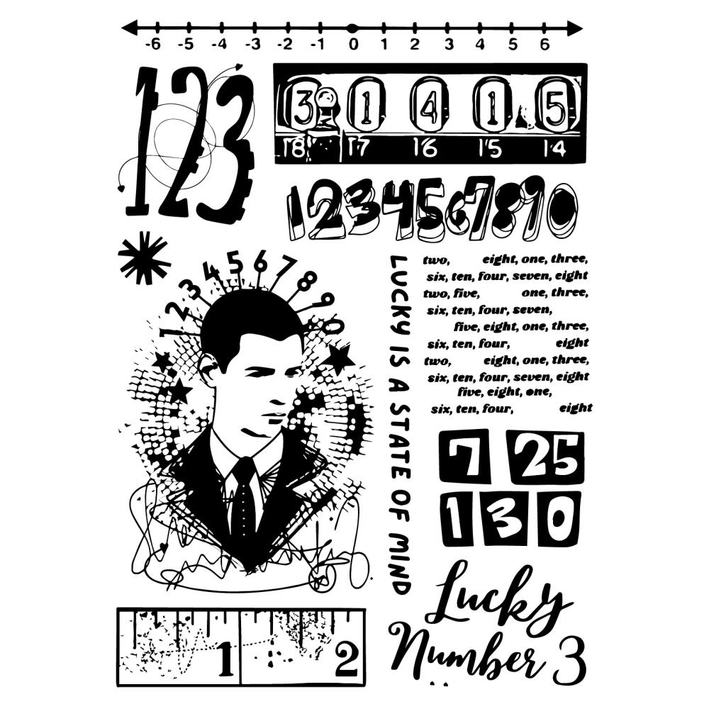Bild 1 von Sizzix Studio Clear Stamps Set - Stencil/Stempel - Strength in Numbers by Cat Kerr