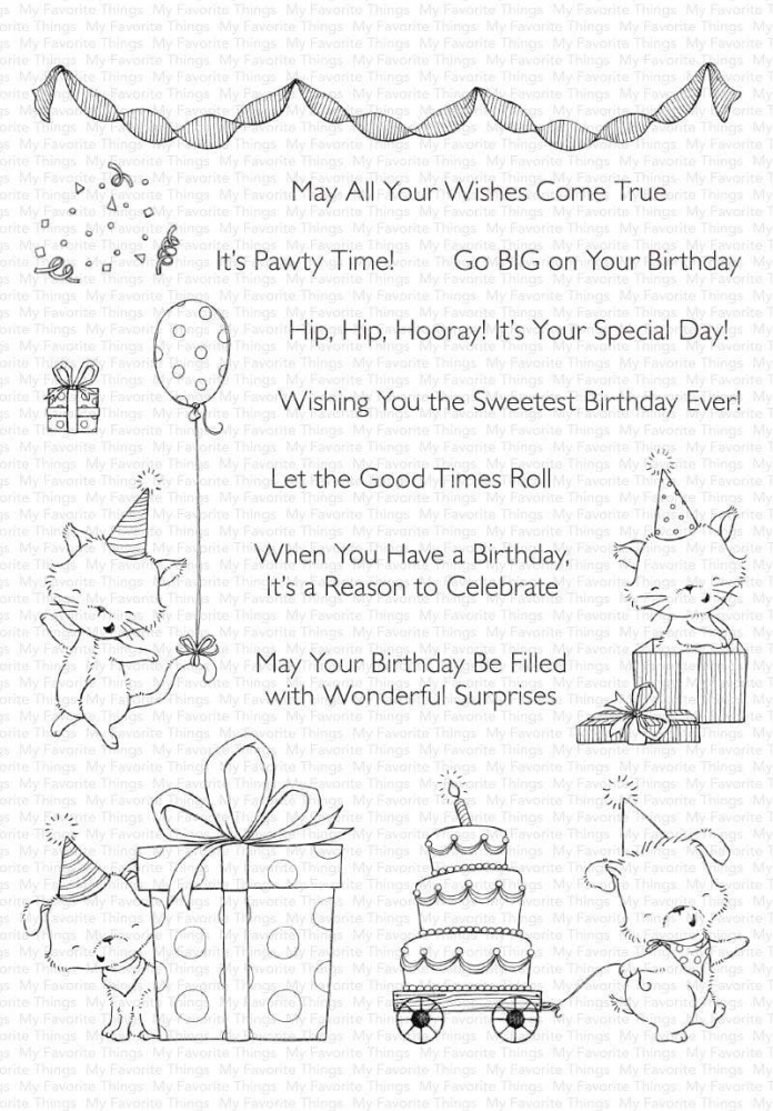 Bild 1 von My Favorite Things - Clear Stamps SY Pawty Time - Party Hunde & Katzen