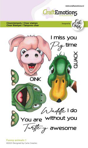 Bild 1 von CraftEmotions Stempel - clearstamps A6 - Funny animals 1 (EN) Carla Creaties