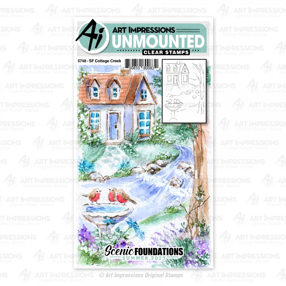 Bild 1 von Art Impressions Clear Stamp-Set  - SF Cottage Creek