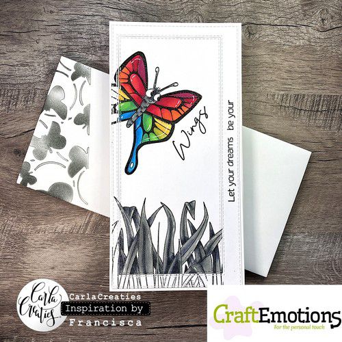 Bild 1 von CraftEmotions Stempel - clearstamps A6 - Bugs 4 Carla Creaties - Schmetterling