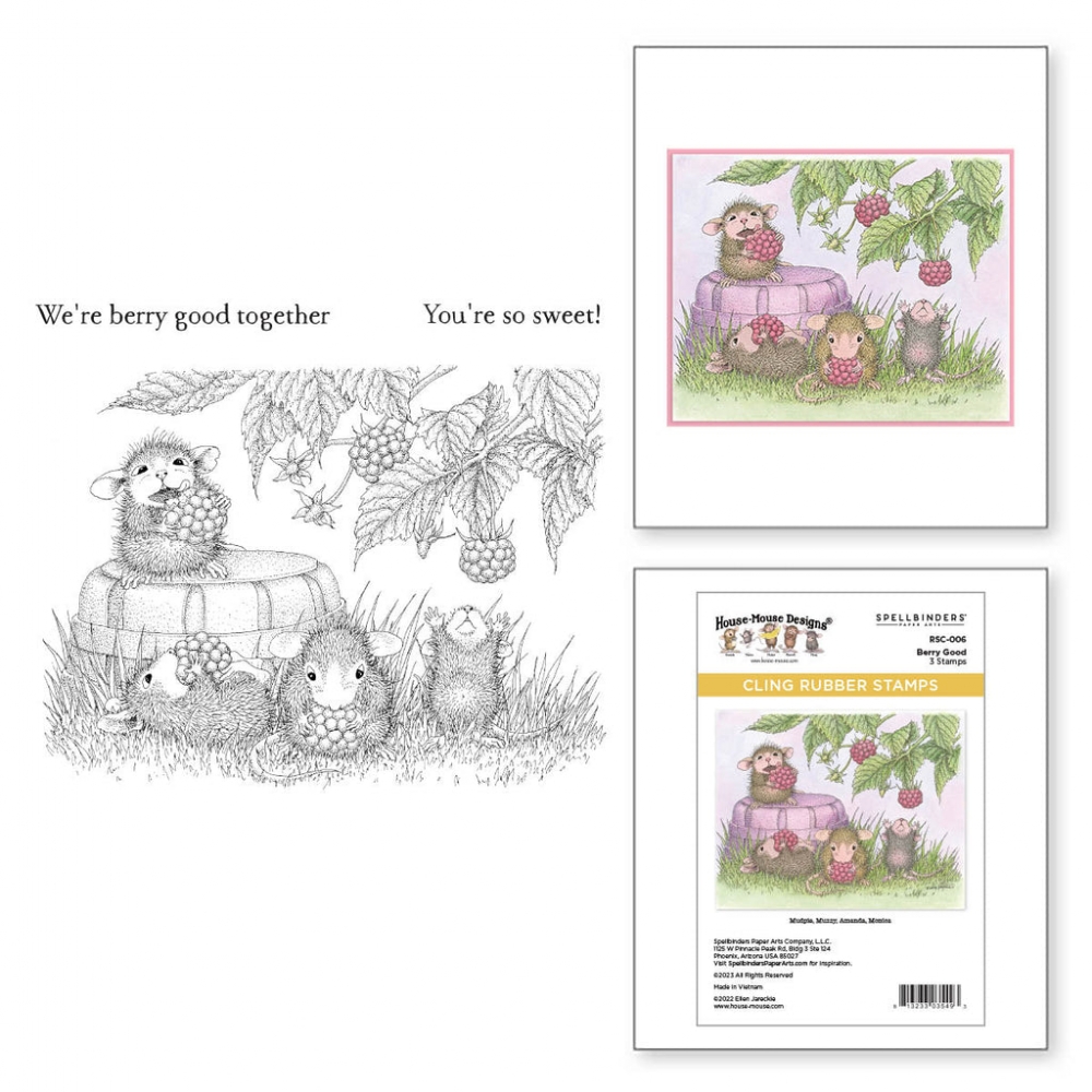 Bild 1 von Spellbinders Berry Good Cling Rubber Stamp Set - House Mouse Stempelgummi