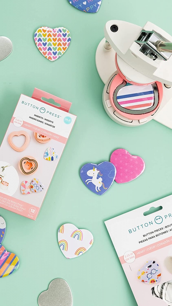 Bild 1 von We R Memory Keepers Button Press Inserts - Einsatz  Heart/Herz