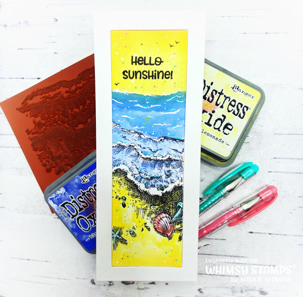 Bild 1 von Whimsy Stamps Rubber Cling Stamp - Seashells and Sunshine Rubber Gummistempel 