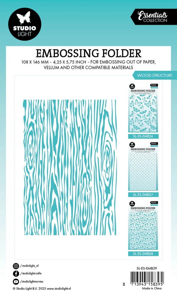 Bild 1 von Studio Light • Essentials Embossing Folder Forest background - Prägeschablone Wooden planks