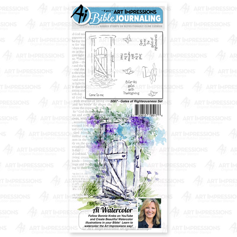 Bild 1 von Art Impressions Stempelgummi Watercolor - Bible Journaling - Gates of Righteousness Set