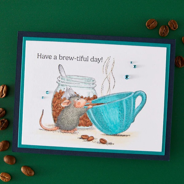 Bild 1 von Spellbinders Brew-tiful Day Cling Rubber Stamp Set - House Mouse Stempelgummi