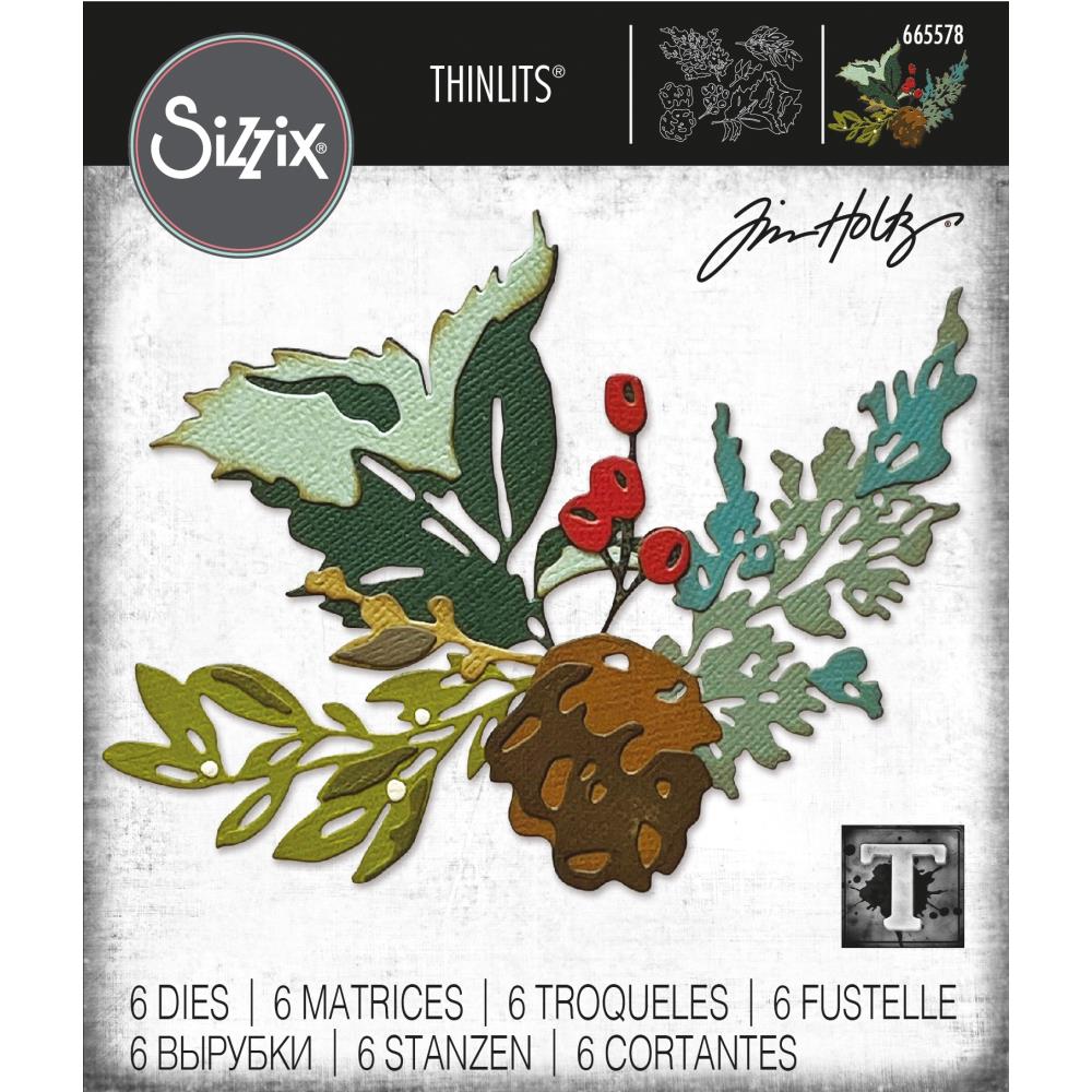 Bild 1 von Sizzix Thinlits Die by Tim Holtz - Stanzschablone - Holiday Brushstroke #2 - Weihnachten