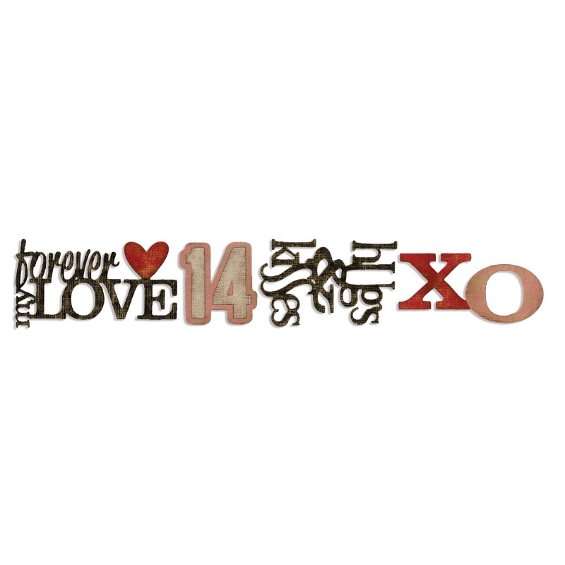 Bild 1 von Tim Holtz Alterations Stanzschablone Valentines Stacked Words, Valentinstag
