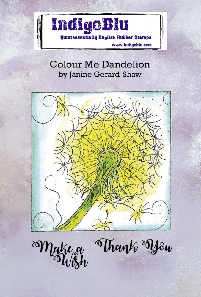 Bild 1 von IndigoBlu Gummistempel - Colour Me Dandelion A6 Red Rubber Stamp
