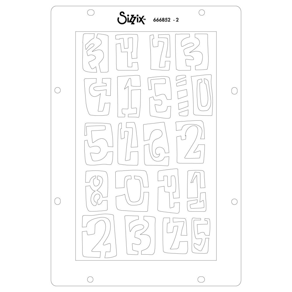 Bild 1 von Sizzix Studio Clear Stamps Set - Stencil/Stempel - Strength in Numbers by Cat Kerr