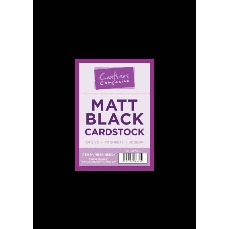 Bild 1 von Crafter's Companion - Crafters Companion Matt Black A4 Cardstock  - Karton schwarz