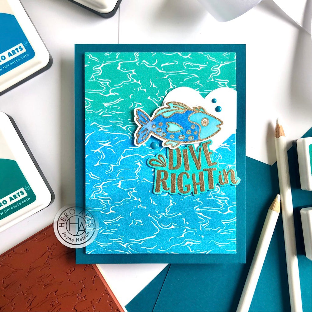 Bild 1 von Hero Arts Cling Stamp - Aqua Texture Bold Prints - Wasser