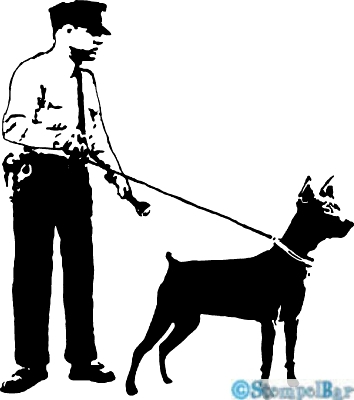Bild 1 von StempelBar Stempelgummi Polizist mit Hund