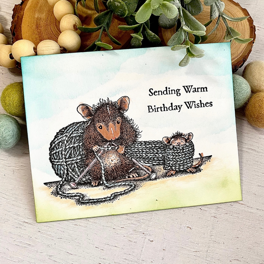 Bild 1 von Spellbinders Knit One Cling Rubber Stamp Set - House Mouse Stempelgummi