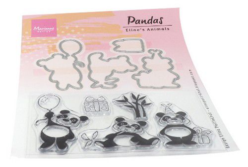 Bild 1 von Marianne Design - ELINE'S ANIMALS - PANDA'S - Stempel und Stanzen Panda