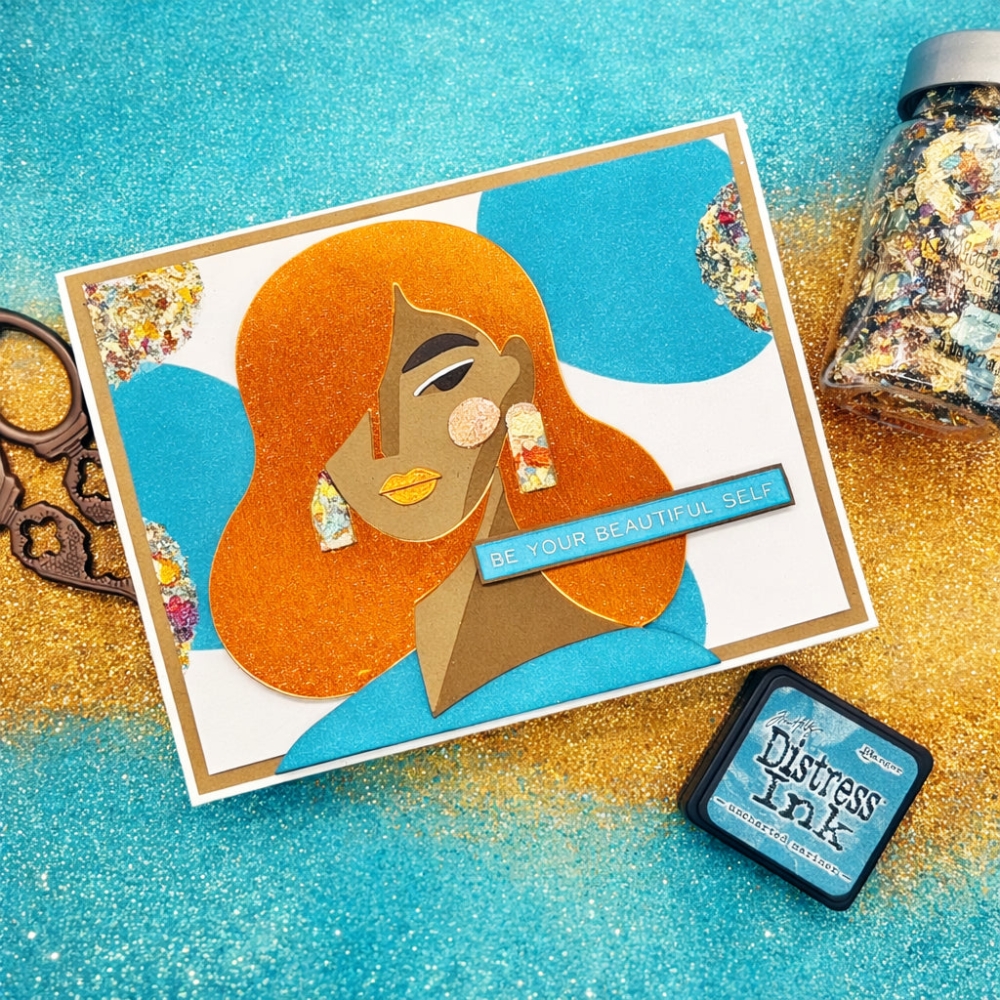 Bild 1 von Spellbinders Fragmented Gaze Etched Dies by Jaycee Gaspar - Stanz-Set Gesicht