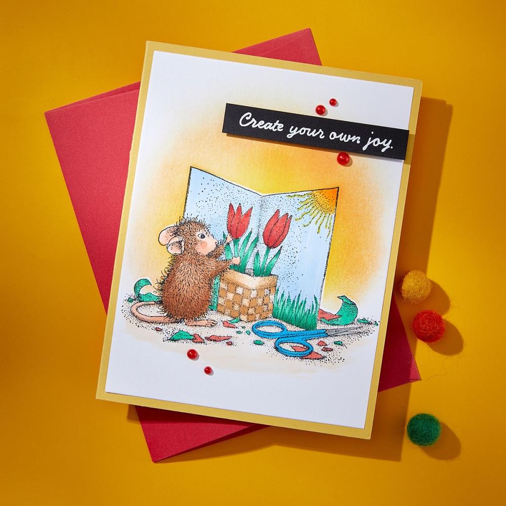 Bild 1 von Spellbinders Creative Day Cling Rubber Stamp Set - House Mouse Stempelgummi