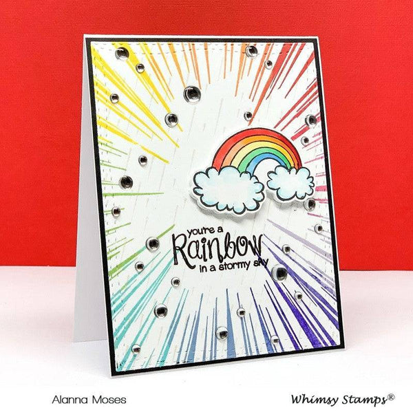 Bild 1 von Whimsy Stamps Rubber Cling Stamp - Burst Background Rubber  Gummistempel 