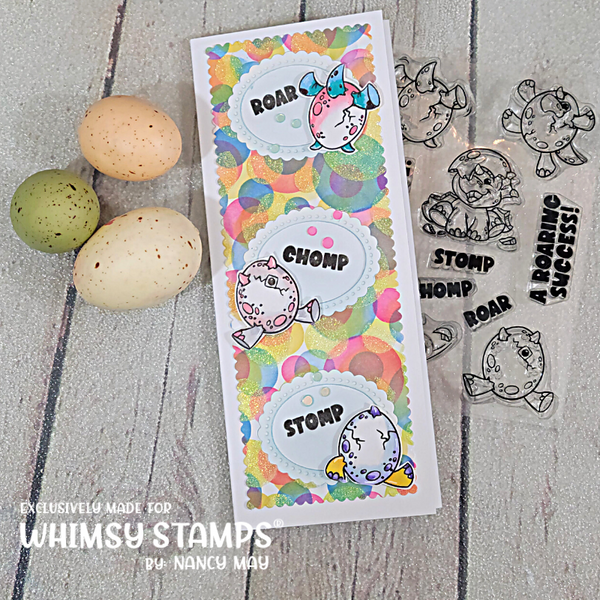 Bild 1 von Whimsy Stamps Clear Stamps - Roar, Stomp, and Chomp - Dinosaurier